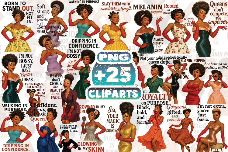 African American Woman Clipart Image 16