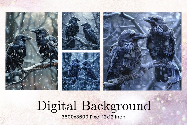 Black Raven Crow Halloween Background Halloween Wallpaper_6 example image 1