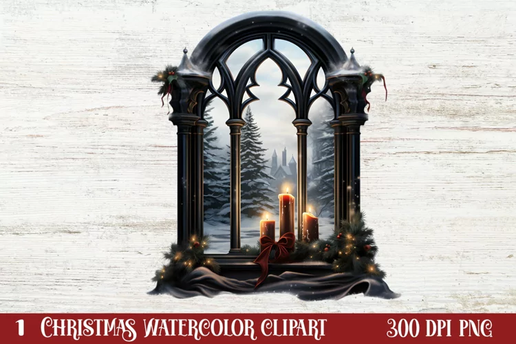 Black Red Christmas Clipart, Black Red Christmas Clip