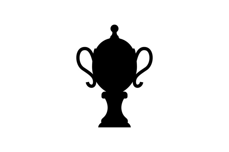 Black silhouette trophy concept isolated
