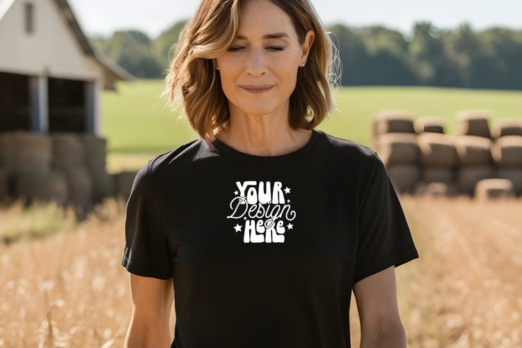 Black Tshirt Mockup Image 17