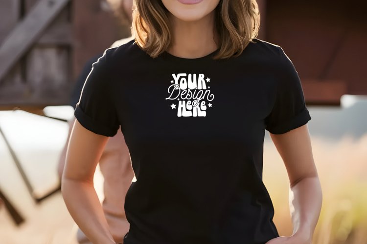 Black Tshirt Mockup Image 10