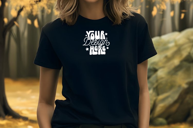 Black Tshirt Mockup Image 23