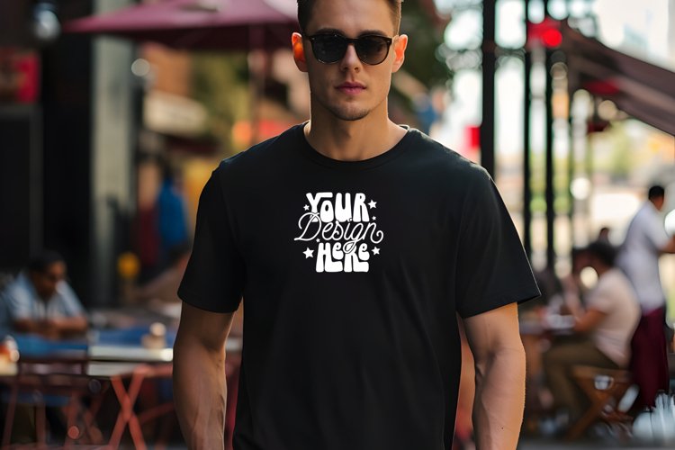 Black Tshirt Mockup 5000, Mockup example image 1