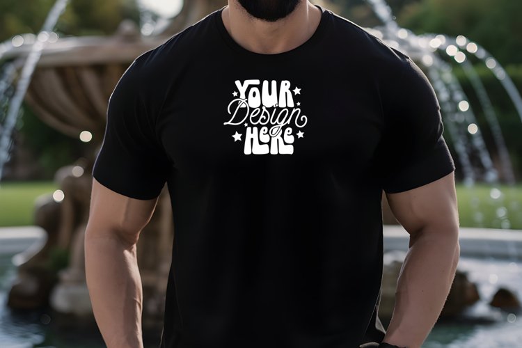 Black Tshirt Mockup Image 13