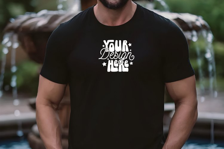 Black Tshirt Mockup Image 15