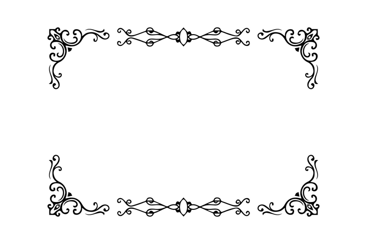 Black vintage decorative ornament and deco art vector
