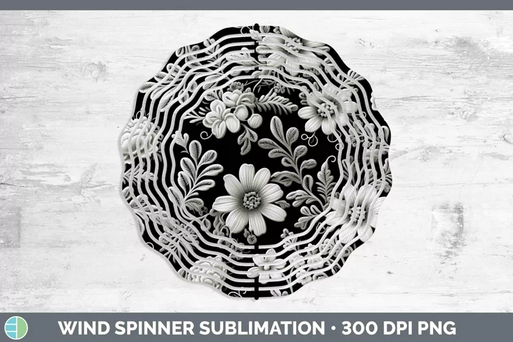 Black Wind Spinner | Sublimation Spinner Designs