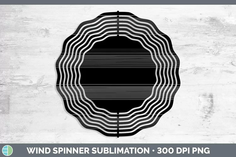 Black Wind Spinner | Sublimation Spinner Designs