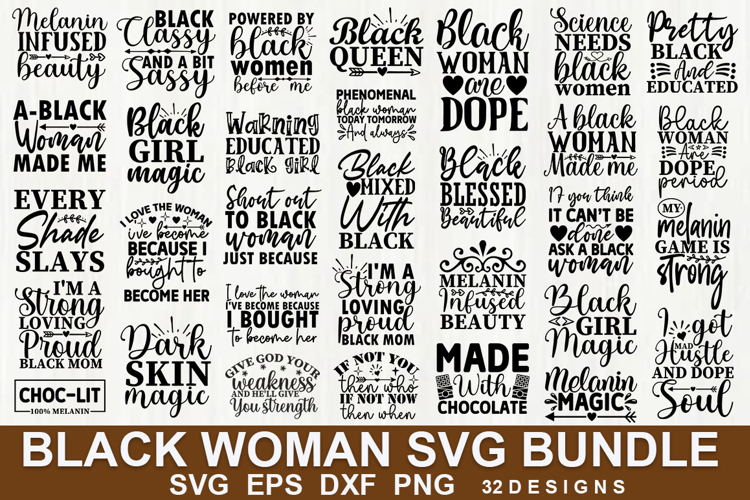 Black Woman SVG Bundle - Black Woman SVG Design ,Black Woman
