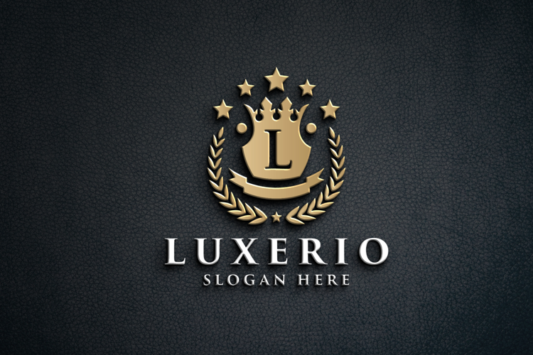 Luxury Monogram Letter L Crown