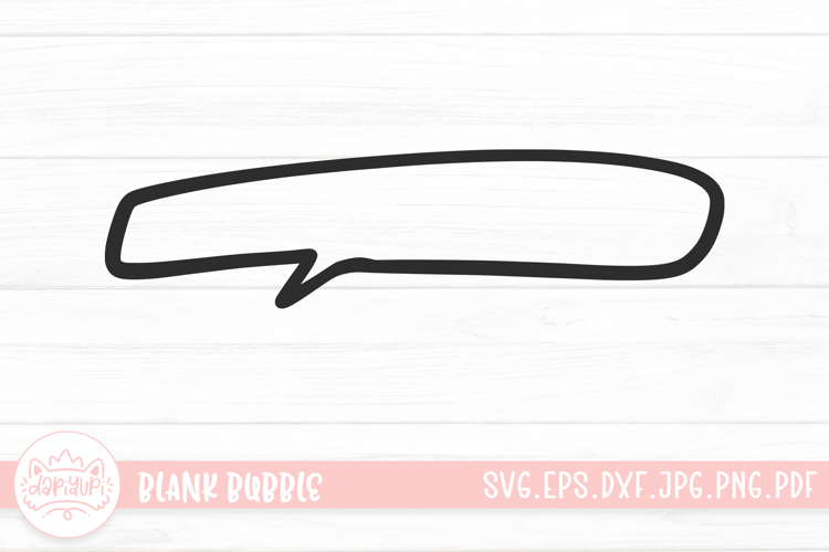 Blank Hand Drawn Bubble Speech SVG