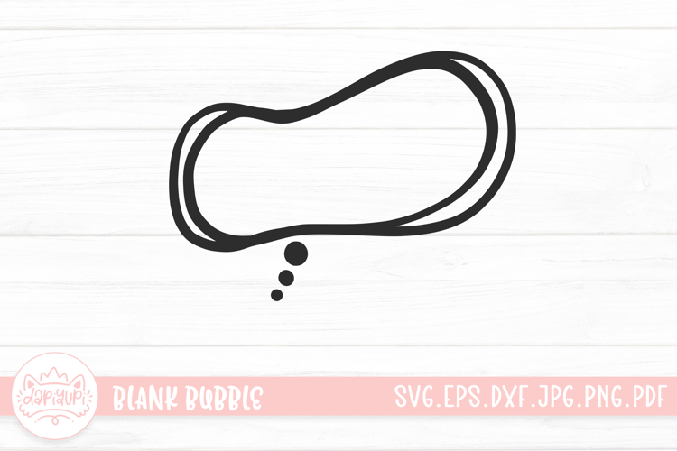 Blank Hand Drawn Bubble Speech SVG