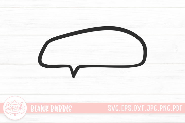 Blank Hand Drawn Bubble Speech SVG
