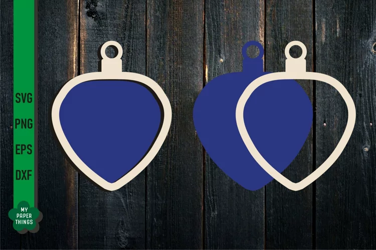 Blank Vintage Christmas Ornament, Laser Cut Svg