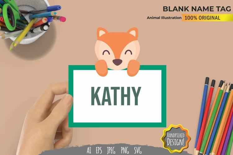 Blank Name Tag for Kids