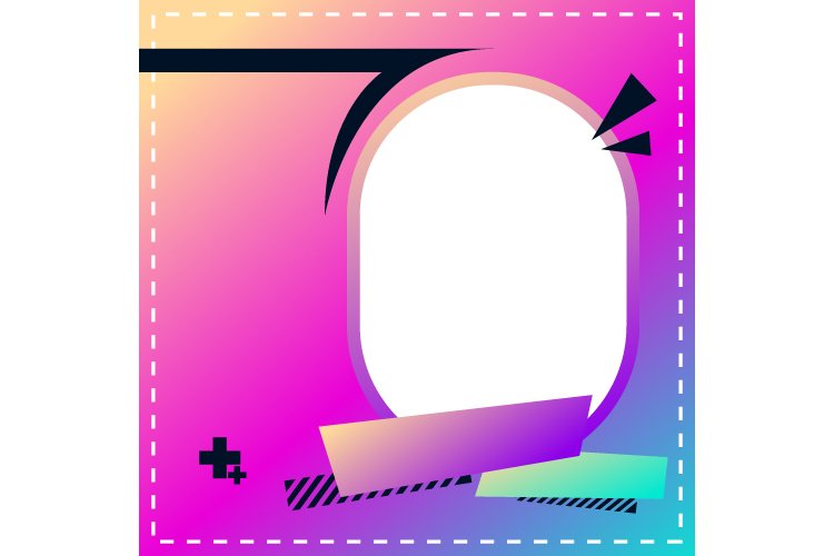 Blank simple colorful twibbon template design example image 1