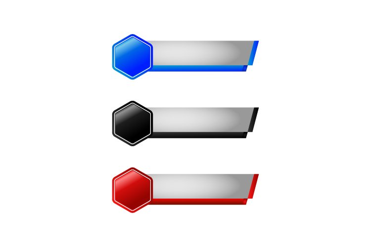 Blank social media lower third icon element design example image 1