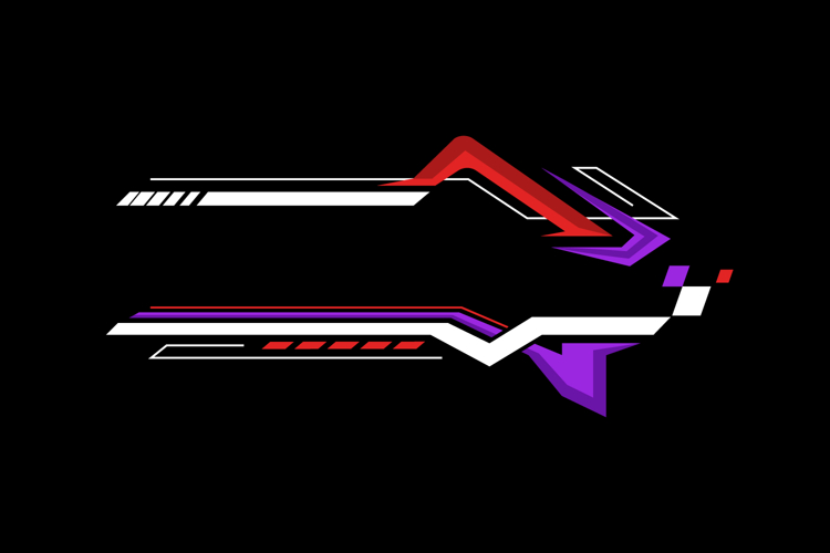 Blank sports abstract sticker decorative vector