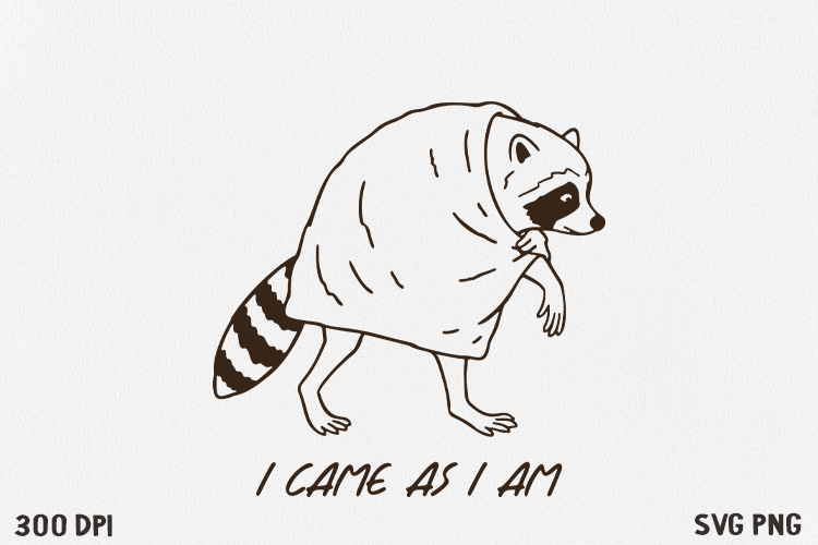 Funny Raccoon SVG PNG, Viral raccoon meme.