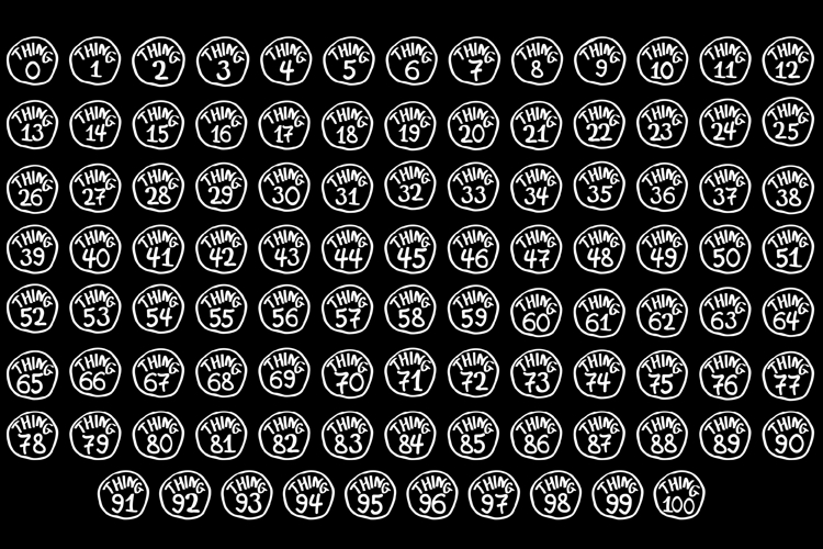 Thing 100 Set SVG Vector