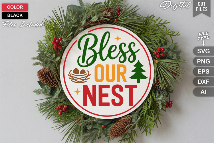 Round Christmas Svg Image 24