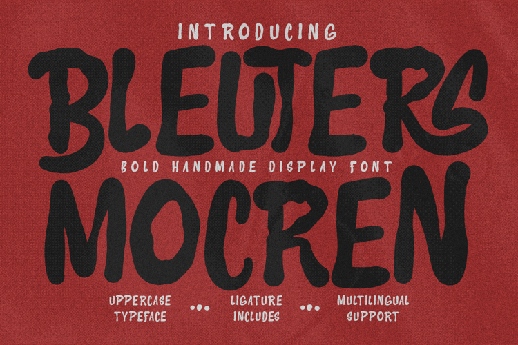 Bleuters Mocren Bold Handmade Display Font