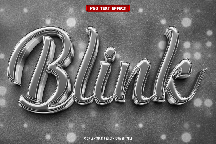 Blink 3D editable text effect
