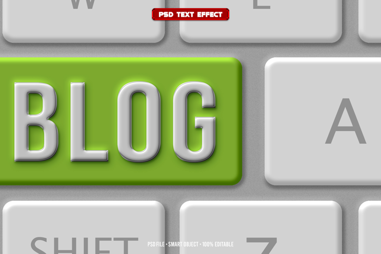 Blog 3D editable text effect