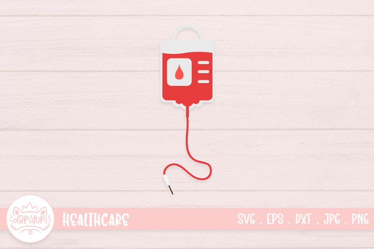 Blood Bank With Needle Illustration