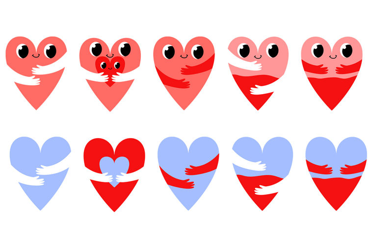Blood Donation & Care Clipart Set: 10 Cute Heart