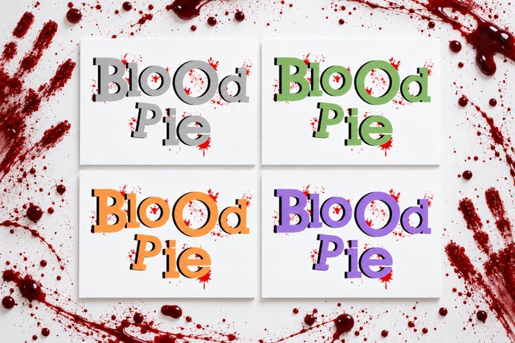 Blood Pie | Halloween Splatter Color Font example image 1