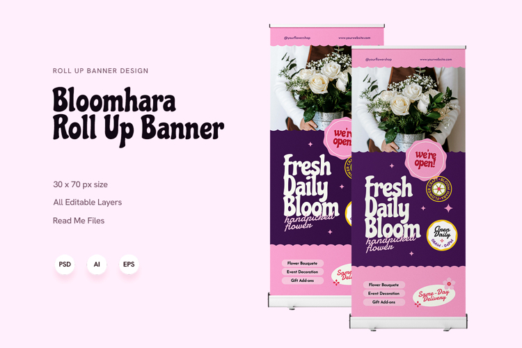 Bloomhara - Roll Up Banner