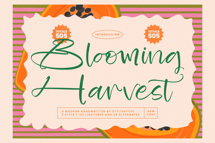 Blooming Harvest - Modern Handwritten Font