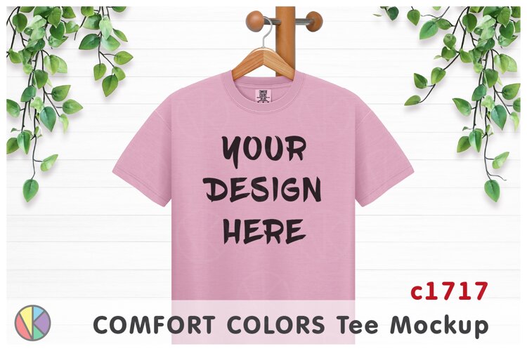 Blossom Comfort Colors 1717 T-Shirt Mockup.