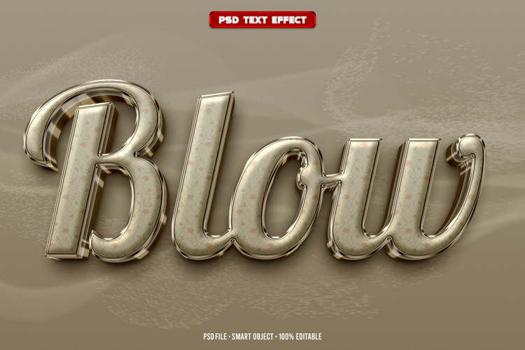 Blow 3D editable text effect