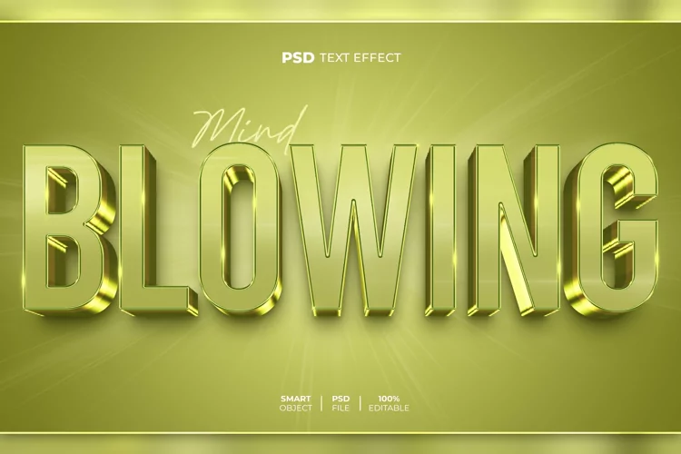 Blowing 3D editable text effect