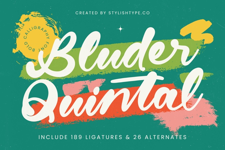 Bluder Quintal - Bold Calligraphy Font