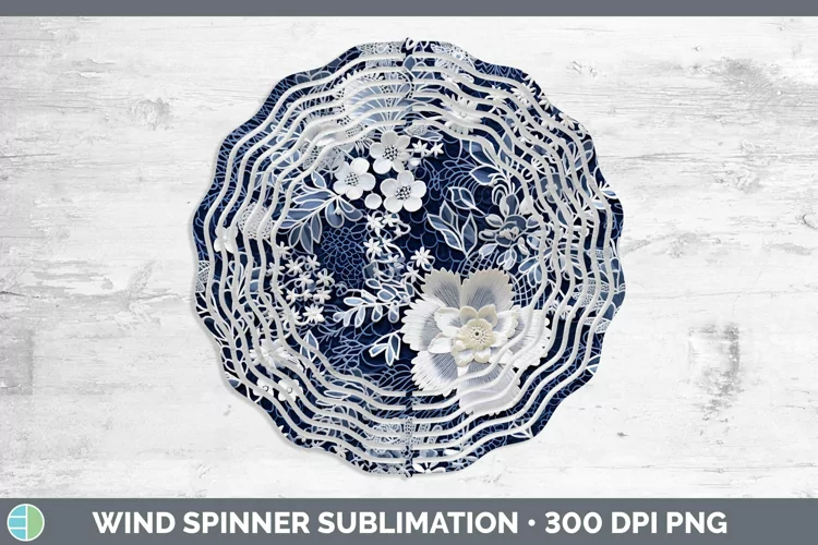Blue 02 Wind Spinner | Sublimation Spinner Designs