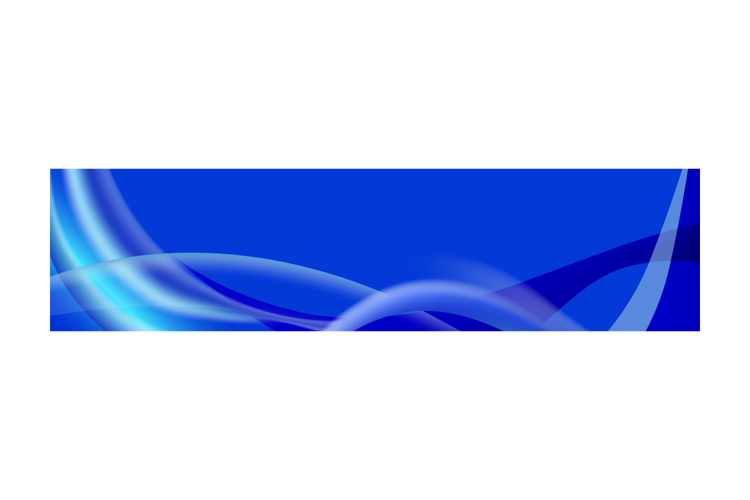 Blue abstract dynamic curve wave decoration horizontal cover