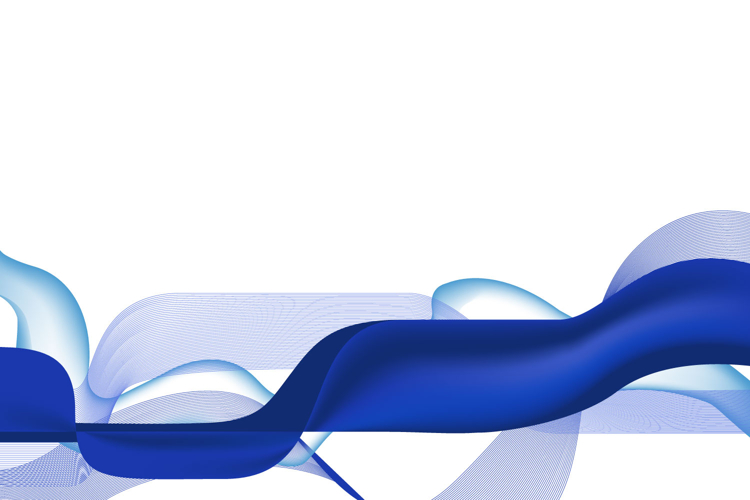 Blue abstract dynamic wave background element isolated