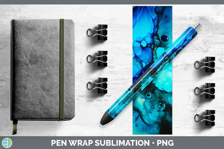 GorgeousBlue Pen Wrap design.