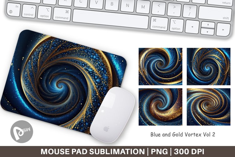 Mouse Pad Blue and Gold Vortex example image 1