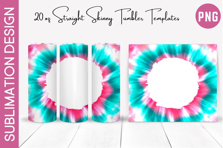 Blue and Pink 20 oz Skinny Tumbler Wrap