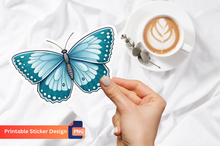 Blue Butterfly Clipart Image 2