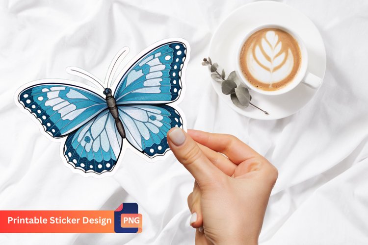 Blue Butterfly Clipart Image 3