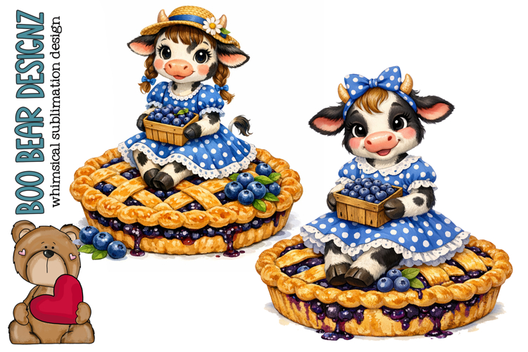 Blueberry Cow Pies Clipart