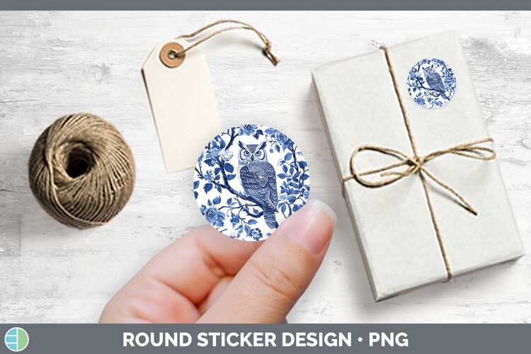 GorgeousBlue Chinoiserie Birds Stickers design.