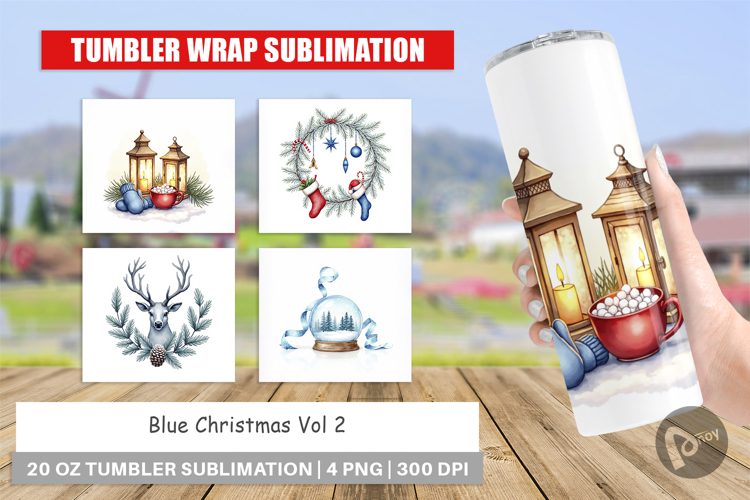 Blue Christmas Tumbler