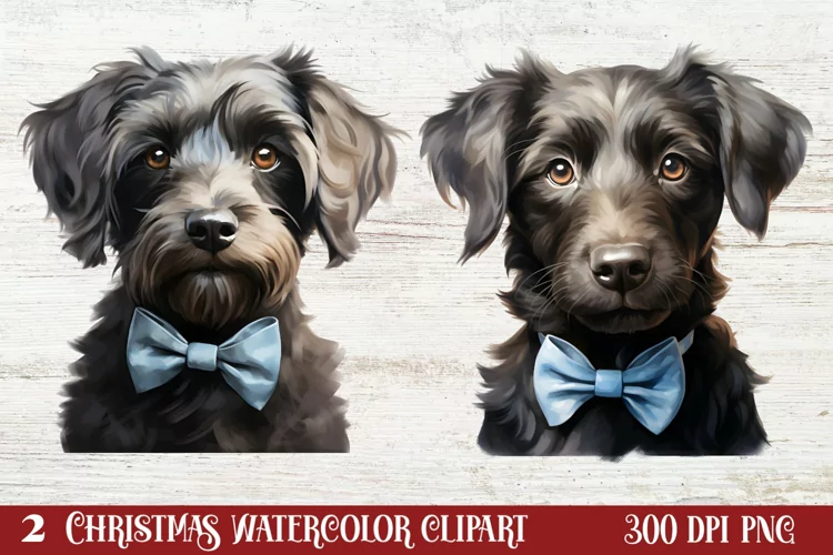 Blue Christmas Watercolor Clipart, Blue Christmas Sublimatio